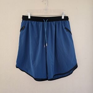 New Coofandy Men Blue Swimming Trunks L